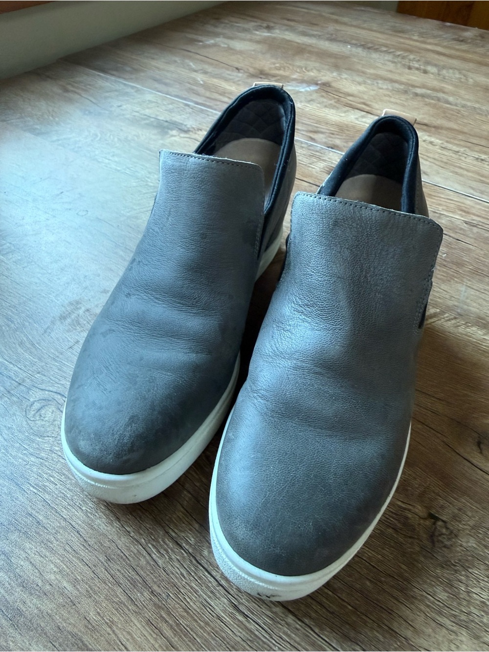Dr. Scholl's Gray Slip-On Wedge Sneakers